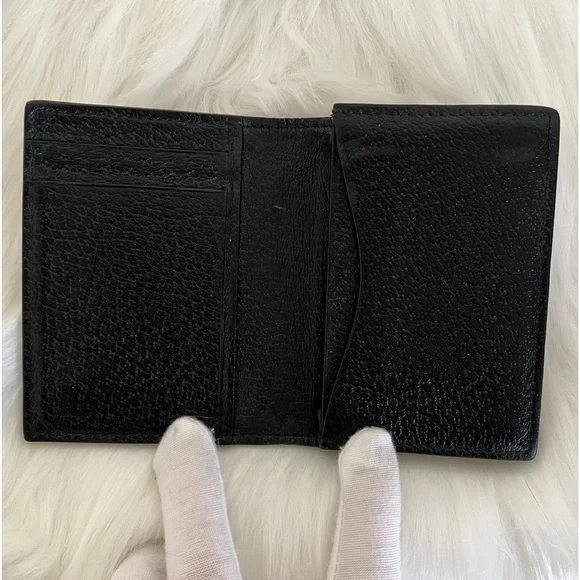 GUCCI GG Marmont Black Leather Card Case EUC Unisex Authenticity Guaranteed - Picture 5 of 13
